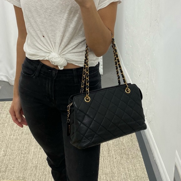 SOLD Authentic Chanel Vintage Black Caviar Tote Bag - Picture 16 of 16